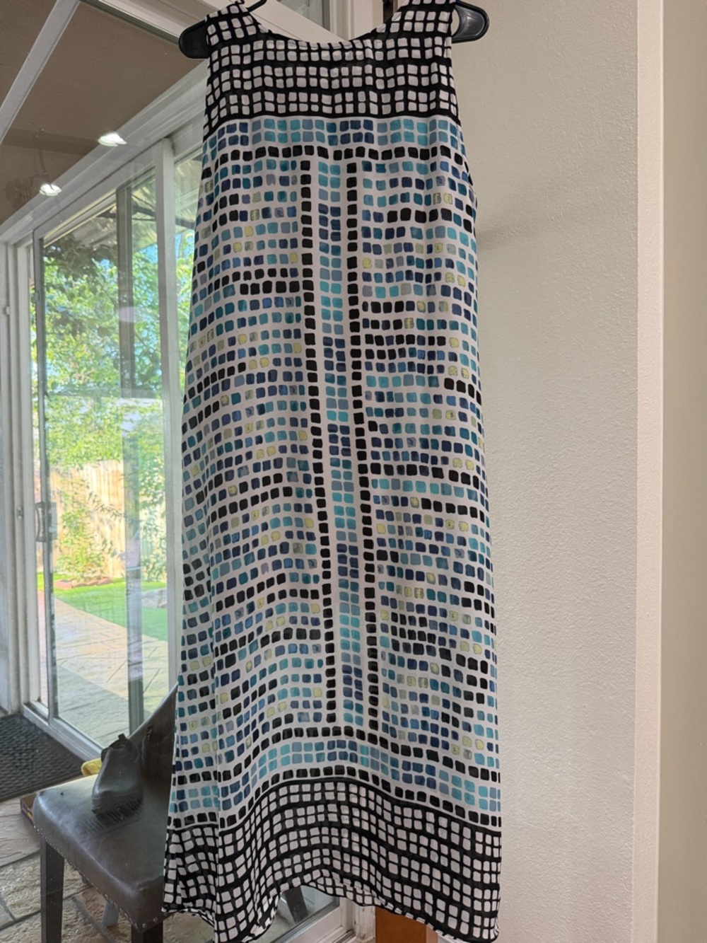 NIC+ZOE Blue, Black and White Geo Print Midi Dress - Picture 5 of 6
